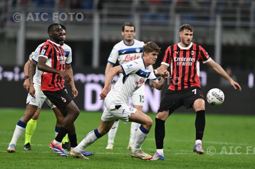 Milan Charles De Ketelaere Atalanta Youssouf Fofana Giuseppe Meazza match between   Milan 0-1 Atalanta Milano, Italy Goal 1-0 