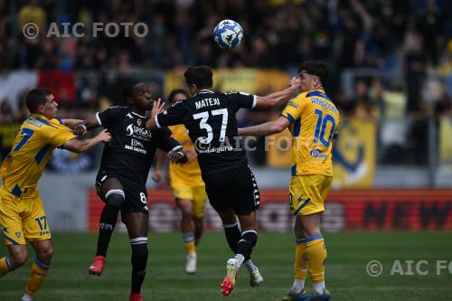 Frosinone Rachid Kouda Spezia Ales Mateju Italian championship 2024 2025 Serie B 35°Day Benito Stirpe match between Frosinone 2-2 Spezia 