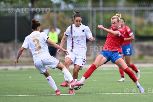 Sampdoria Women Nicole Arcangeli Sampdoria Women Matilde Lundorf Giuseppe Piccolo match between  Napoli Women 2-1 Sampdoria Women Napoli, Italy 