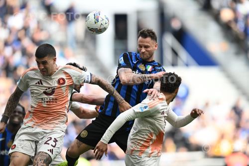 Roma Marko Arnautovic Inter Lucas Gourna Douath Giuseppe Meazza match between   Inter 0-1 Roma Milano, Italy 