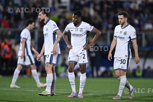Inter Denzel Dumfries Inter Carlos Augusto Giuseppe Sinigaglia match between    Como 0-2 Inter Como, Italy 