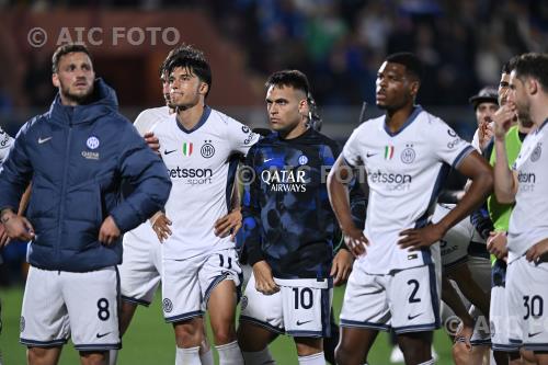 Inter Lautaro Martinez Inter Denzel Dumfries Giuseppe Sinigaglia match between    Como 0-2 Inter Como, Italy 