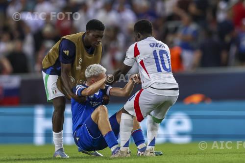 Italy U21 Wilfried Gnonto Italy U21 Tomas Rigo A. Malatinsky final match between Slovakia U21 0-1 Italy U21 Trnava, Slovakia 