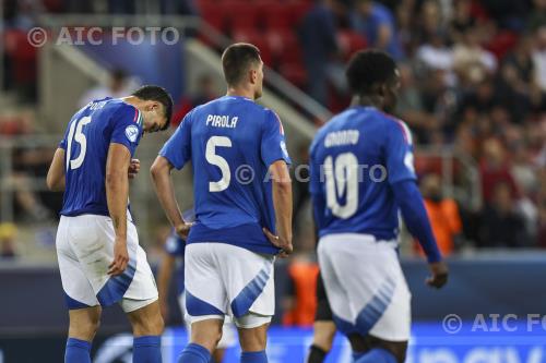 Italy U21 Diego Coppola Italy U21 Wilfried Gnonto A. Malatinsky final match between Spain U21 1-1 Italy U21 Trnava, Slovakia 