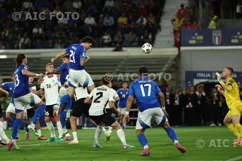 Italy Marten Kuusk Estonia Karl Hein Atleti Azzurri d Italia match between  Italy 5-0 Estonia Bergamo, Italy. Goal 5-0 