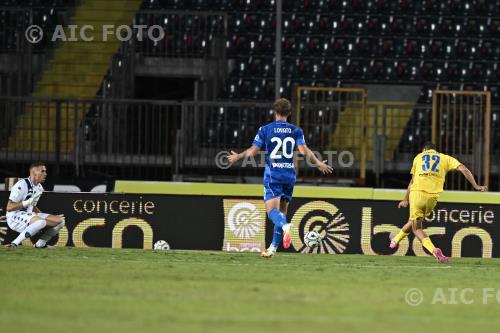 Carrarese Matteo Lovato Empoli Andrea Fulignati Carlo Castellani match between    Empoli 2-2 Carrarese Empoli, Italy Goal 2-2 