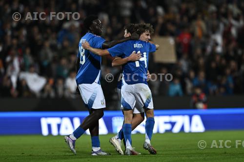 Italy U21 Jeff Ekhator Italy U21 Matteo Dagasso A. Orogel match between Italy U21 4-0 Sweden U21 Cesenaa, Italy 
