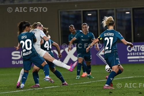Fiorentina Women Irene Santi Inter Women Emma Faerge Italian championship 2025 2026  Femminile 2°Day Curva Fiesole - Viola Park match between Fiorentina Women 2-2 Inter Women 