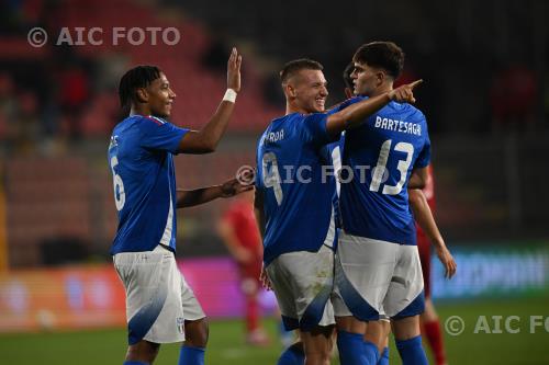 Italy U21 Francesco Camarda Italy U21 Filippo Mane A. Giovanni Zini match between Italy U21 5-1 Armenia U21 Cremona, Italy 