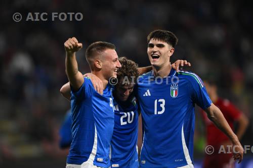Italy U21 Matteo Dagasso Italy U21 Davide Bartesaghi A. Giovanni Zini match between Italy U21 5-1 Armenia U21 Cremona, Italy 
