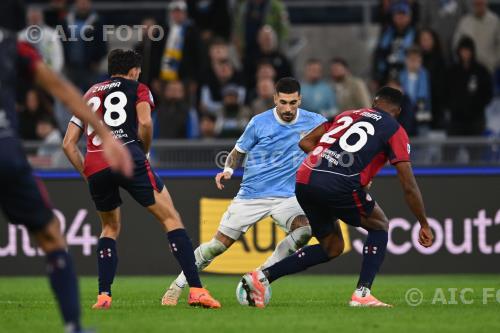 Cagliari Mattia Zaccagni Lazio Yerry Mina Olimpic match between   Lazio 2-0 Cagliari Roma, Italy 