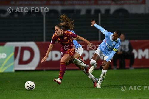 Roma Women Elisabetta Oliviero Lazio Women Carina Baltrip-Reyes Tre Fontane match between Roma Women 1-0 Lazio Women Roma, Italy 