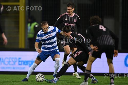 Pro Patria Matteo Saccani Dolomiti Bellunesi Thomas Cossalter Carlo Speroni match between  Pro Patria 0-2 Dolomiti Bellunesi Busto Arsizio Italy 