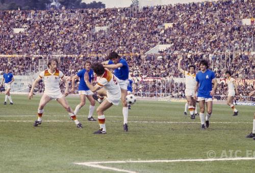 Roma Roberto Pruzzo Roma Giorgio Carrera Italian championship 1978 1979 24 °Day Olimpic match between  Roma 3-0 Vicenza 