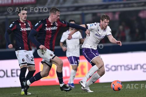 Fiorentina Torbjorn Heggem Bologna Nadir Zortea Renato Dall’Ara match between    Bologna 1-2 Fiorentina Bologna, Italy 