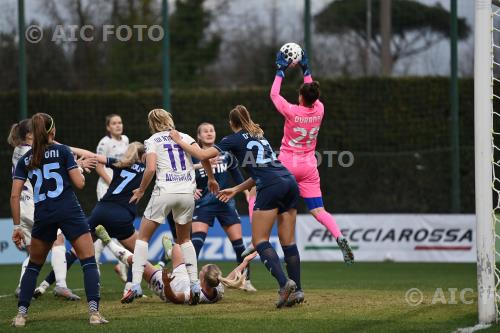 Lazio Women Sarah Wijnants Fiorentina Women Federica D Auria Mirko Fersini match between Lazio Women 3-0 Fiorentina Women Formello, Italy 