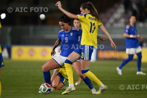 Italy Bella Andersson Sweden Women Julia Zigotti Olme Oreste Granillo match between  Italy Women 0-1 Sweden Women Reggio Calabria, Italy. 