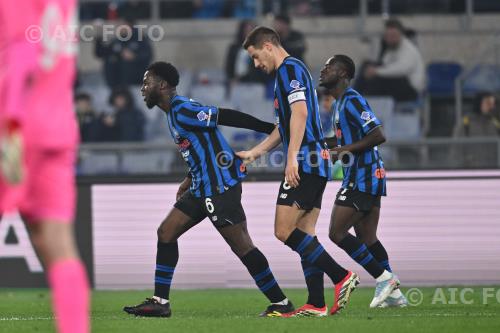 Atalanta Mario Pasalic Atalanta Kamaldeen Sulemana Olympic match between   Lazio 2-2 Atalanta Roma, Italy 