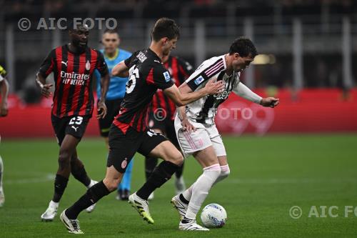 Juventus Mattia Gabbia Milan Fikayo Tomori Giuseppe Meazza match between   Milan 0-0 Juventus Milano, Italy 