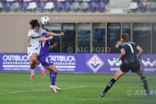 Sassuolo Women Emma Faerge Fiorentina Women Cecilie Fiskerstrand Curva Fiesole - Viola Park match between Fiorentina Women 1-2 Sassuolo Women Firenze, Italy Goal 1-2 