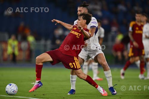 Roma Radu Dragusin Fiorentina 2026 Roma, Italy Goal 4-0 