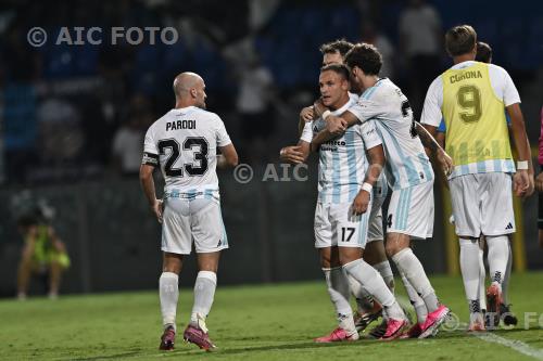 Virtus Entella Luca Parodi Virtus Entella Andrea Franzoni Arena Garibaldi-Romeo Anconetani match between  Pisa 1-4 Virtus Entella Pisa, Italy 
