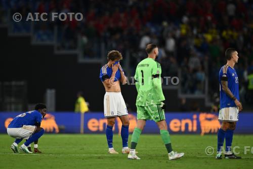 Italy Giorgio Scalvini Italy Gianluigi Donnarumma UEFA Nations League 2026-2027 Day 1 Group A1 Olimpic match between Italy 0-2 Belgium 