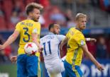 England Jacob Une Larsson Sweden Filip Dagerstal Kielce match between Sweden 0-0 England Kielce, Poland. 