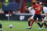 Italy Gavi Pablo Martin Spain Jorginho Jorge Luiz Frello Filho De Grolsh Veste final match between Spain 2-1 Italy Enschede, Netherlands. 